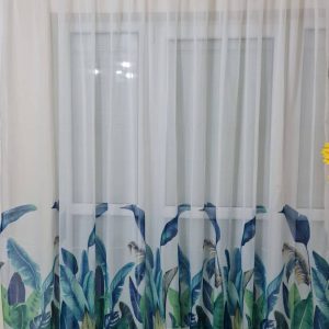 Perdea Voal Frunze Tropicale